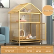 Yellow Multi-Level Iron Cat Cage for Active Cats