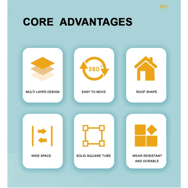 Yellow Multi-Level Iron Cat Cage for Active Cats