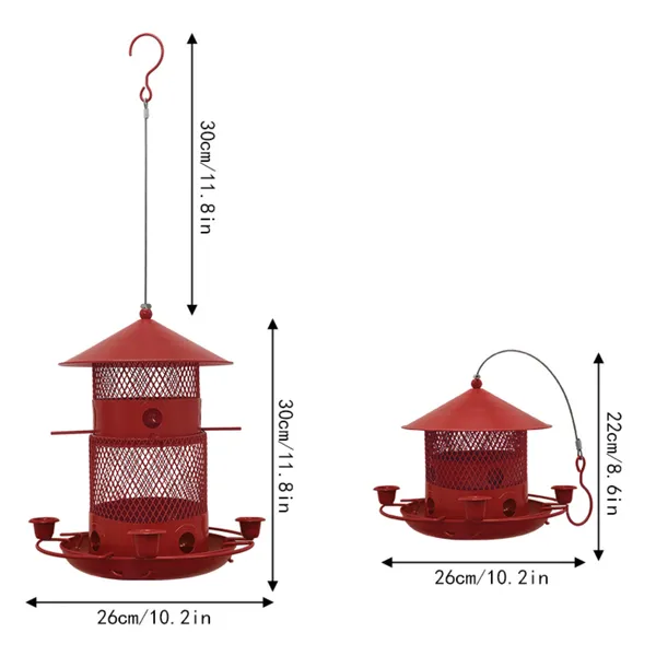 Durable Metal Hanging Bird Feeder