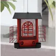 Vintage Hanging Bird Feeder with Roof