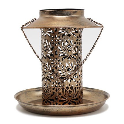 Solar-Powered LED Hanging Bird Feeder