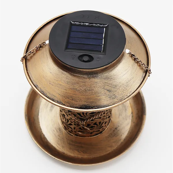 Solar-Powered LED Hanging Bird Feeder