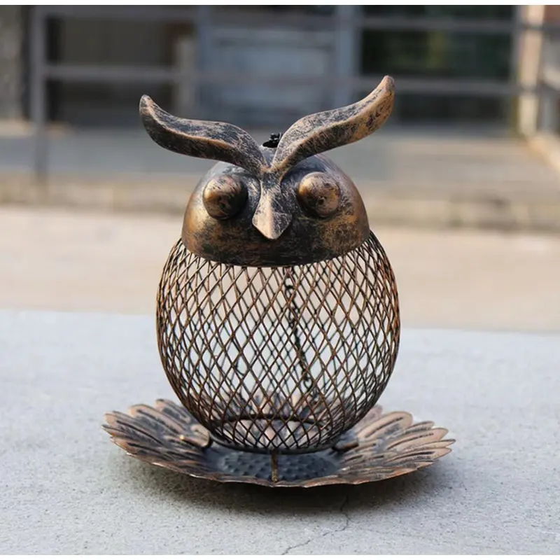 Owl-Shaped Hanging Bird Feeder