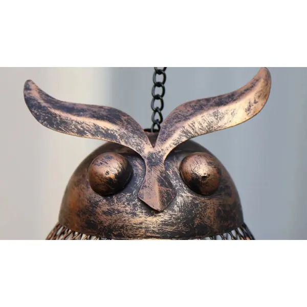 Owl-Shaped Hanging Bird Feeder