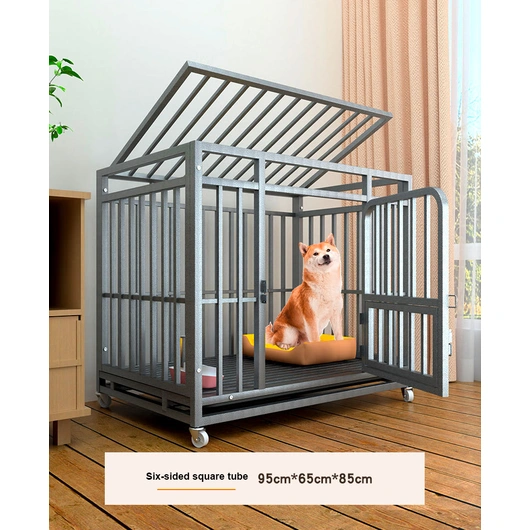 Heavy-Duty Square Tube Stainless Steel Dog Crate