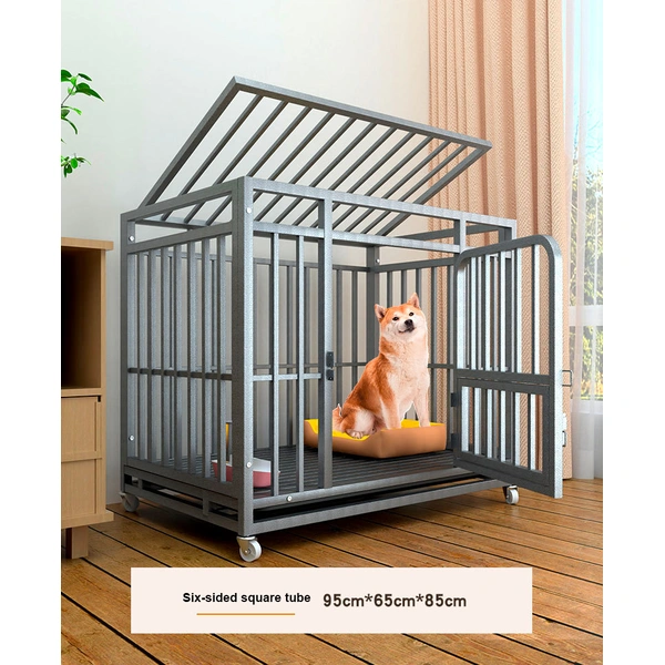 Heavy-Duty Square Tube Stainless Steel Dog Crate