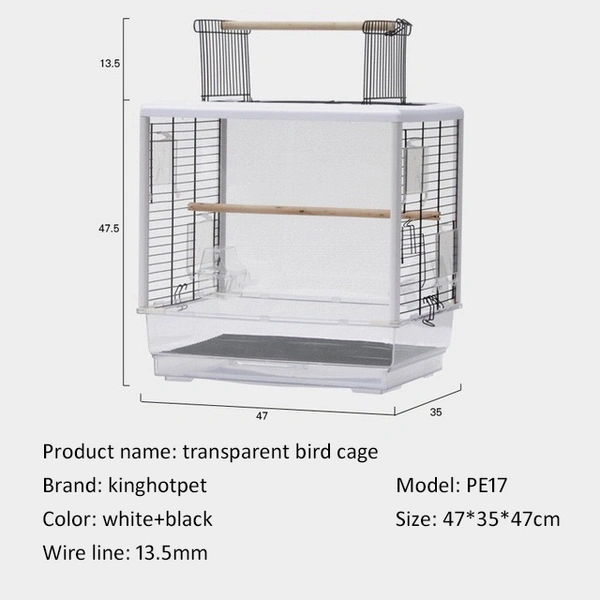 Small Transparent Bird Viewing Cage