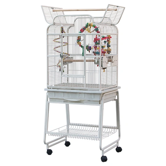 Heavy-Duty Large Bird Cage with Storage Shelf