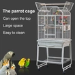 Large Heavy-Duty Bird Cage with Storage Shelf