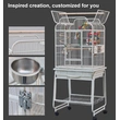 Large Heavy-Duty Bird Cage with Storage Shelf