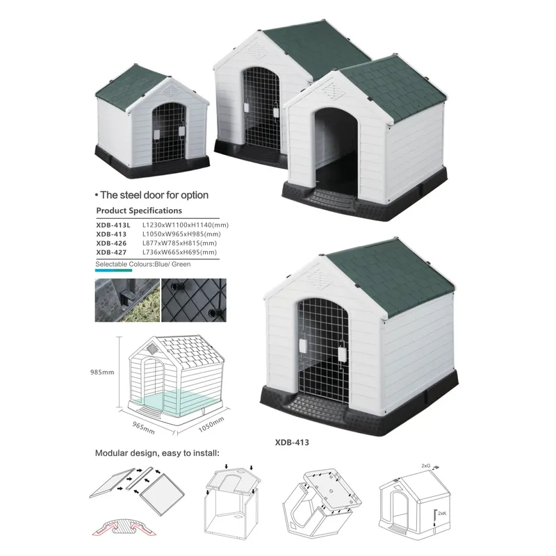 Durable Plastic Dog House with Ventilation