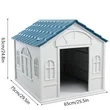 UV-Protected Plastic Pet House for Outdoor Use