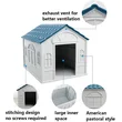 UV-Protected Plastic Pet House for Outdoor Use