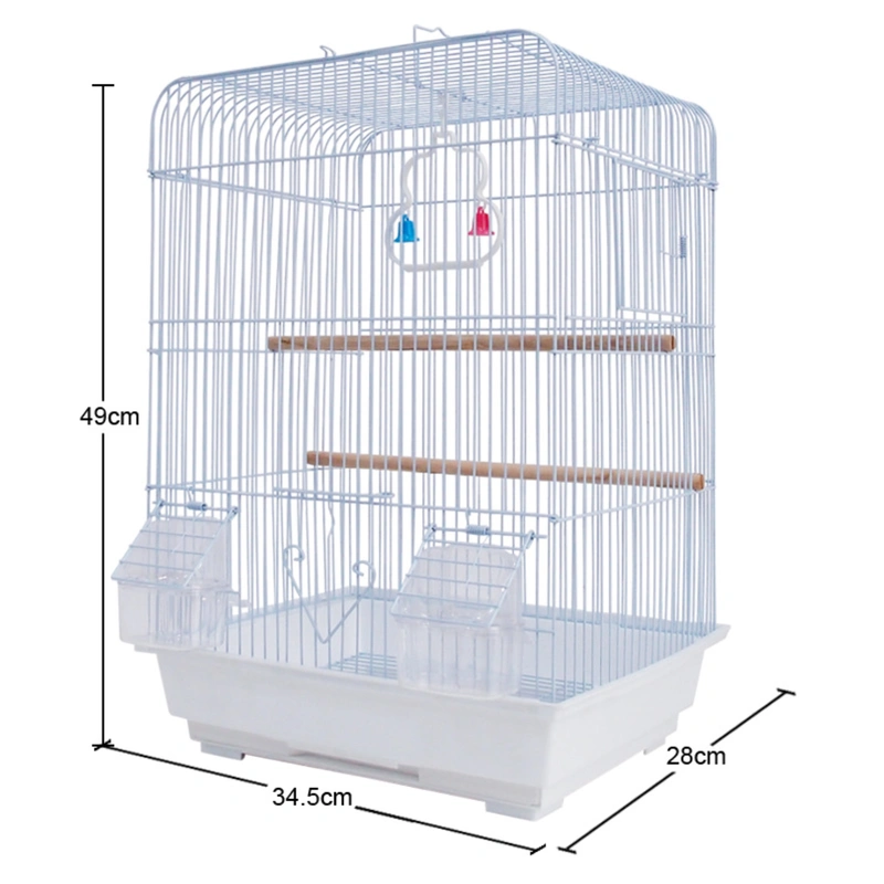 Compact Bird Cage with Tray & Perch for Small Birds