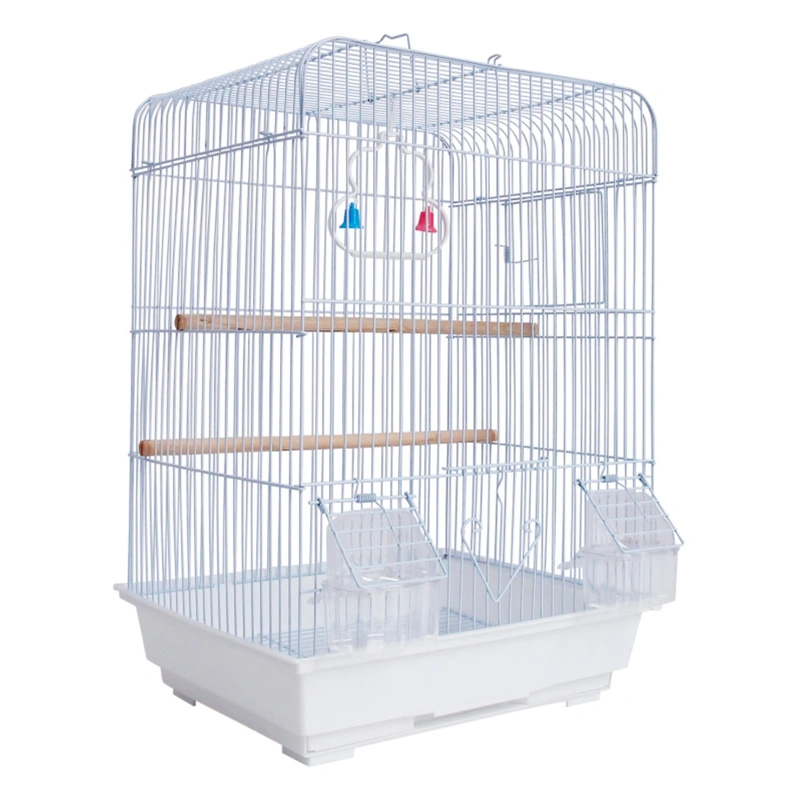 Compact Bird Cage with Tray & Perch for Small Birds