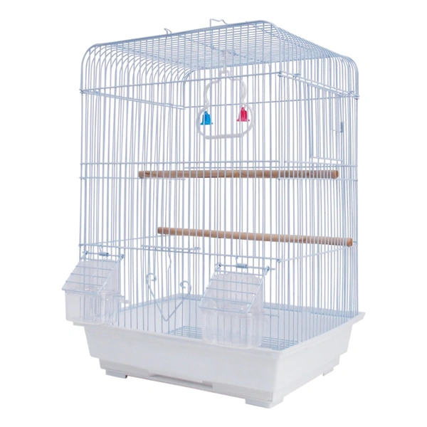 Compact Bird Cage with Tray & Perch for Small Birds
