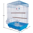 Compact Bird Cage with Tray & Perch for Small Birds