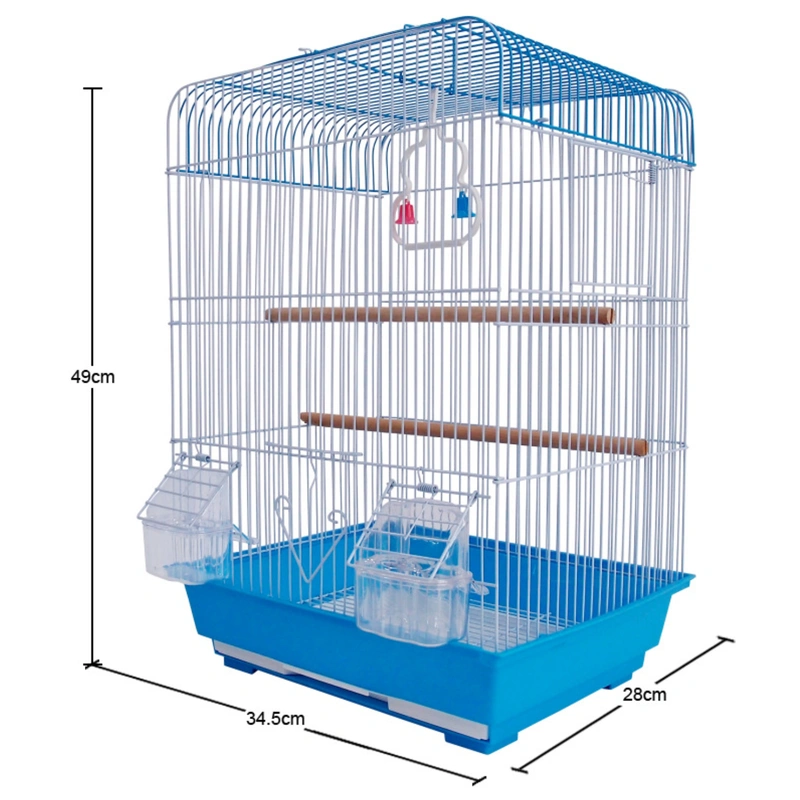 Compact Bird Cage with Tray & Perch for Small Birds