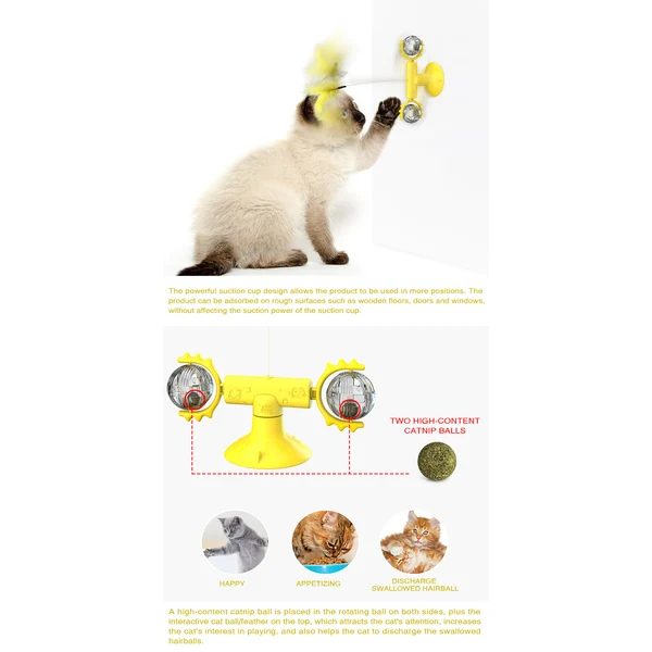 Rotating Windmill Cat Toy