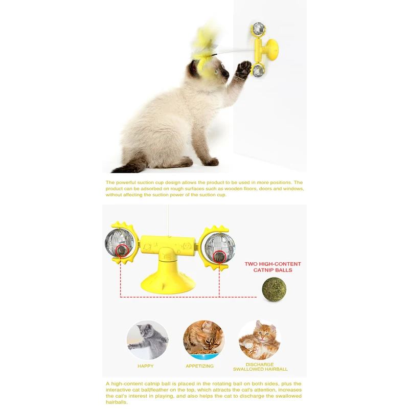 Rotating Windmill Cat Toy