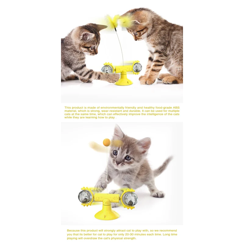 Rotating Windmill Cat Toy