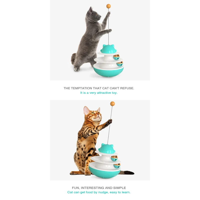 Wobble Spin Cat Toy for Interactive Play