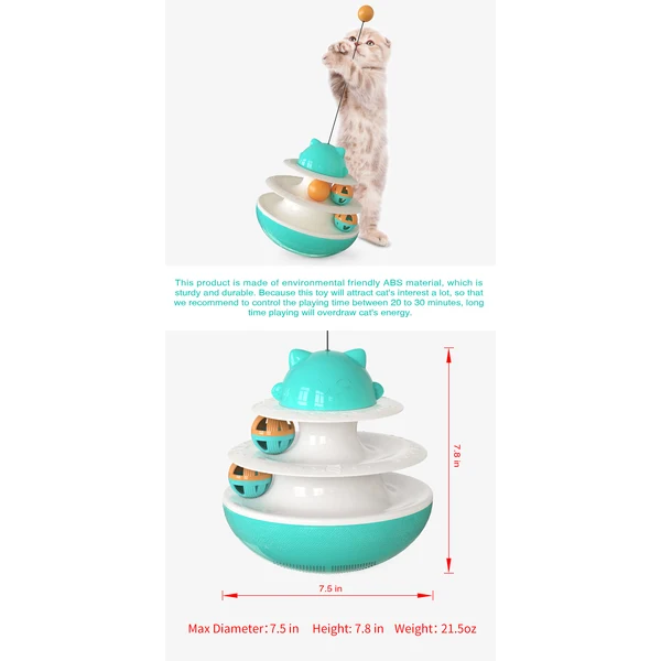 Wobble Spin Cat Toy for Interactive Play