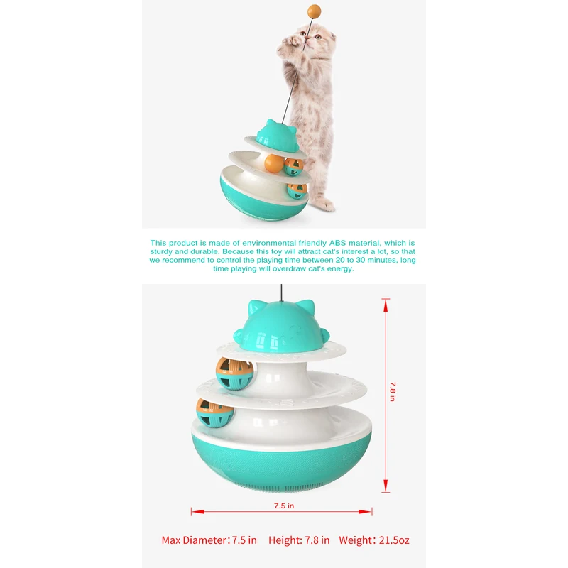 Wobble Spin Cat Toy for Interactive Play