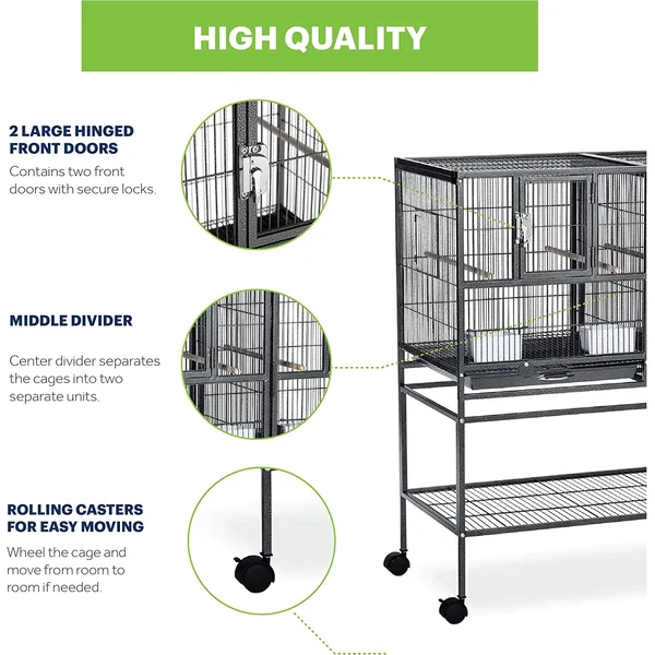 Durable Metal Bird Cage for Small Birds – Sturdy and Easy to Clean