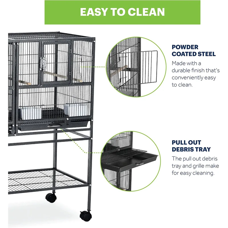 Durable Metal Bird Cage for Small Birds – Sturdy and Easy to Clean