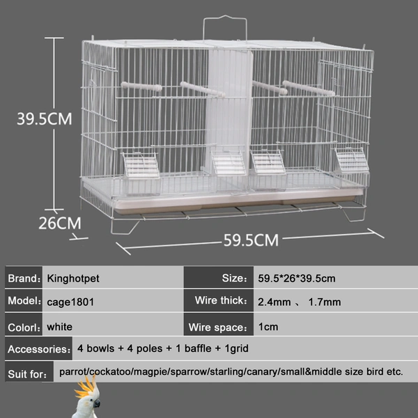 Compact Bird Cage for Small Birds – Easy to Clean and Durable