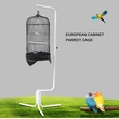 Round Hanging Bird Cage with Stand – Stylish and Functional Design