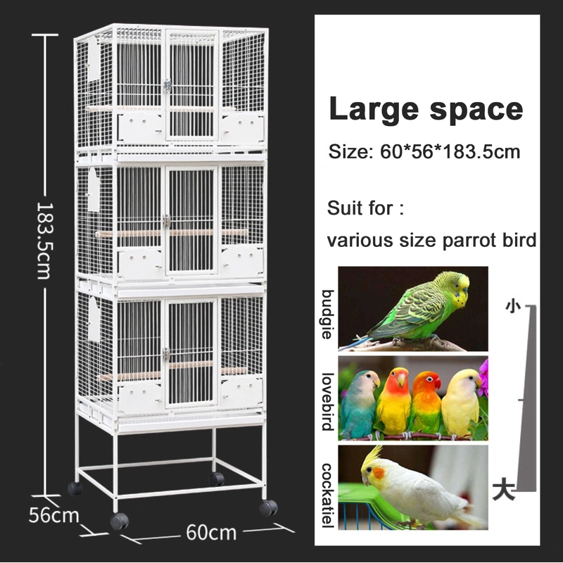 Large Bird Cage with 1, 2, or 3 Layers – Spacious and Customizable