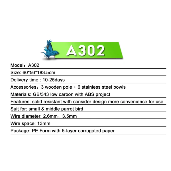 Large Bird Cage with 1, 2, or 3 Layers – Spacious and Customizable