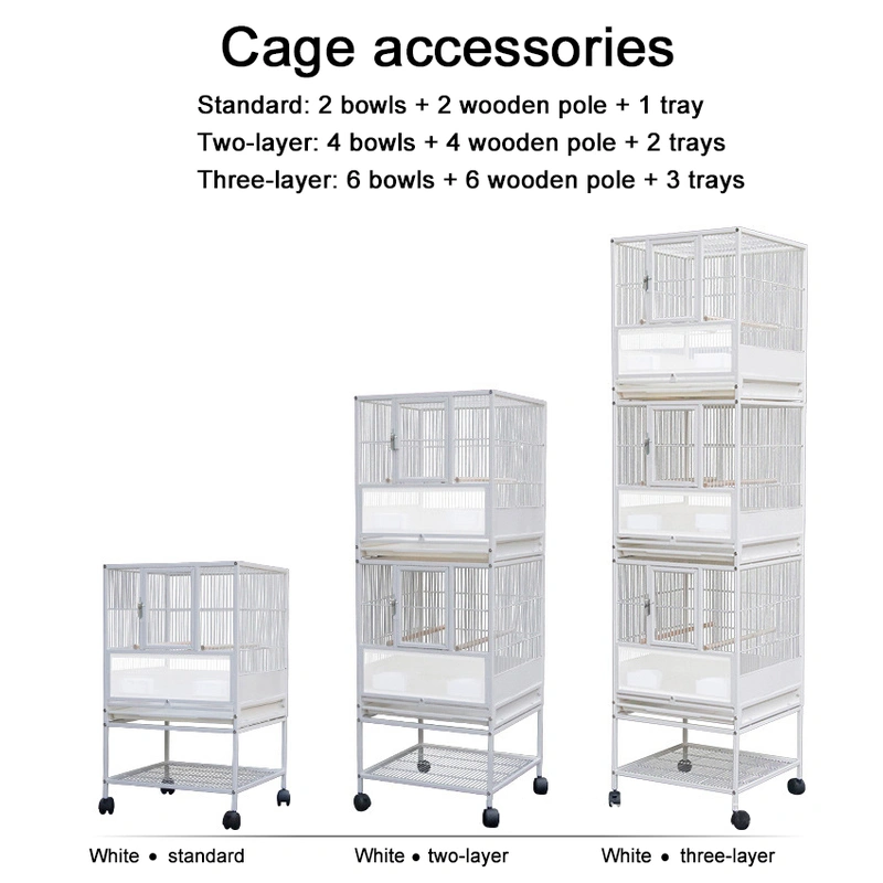 Expandable Extra-Large Bird Cage – 1, 2, or 3-Tier Options