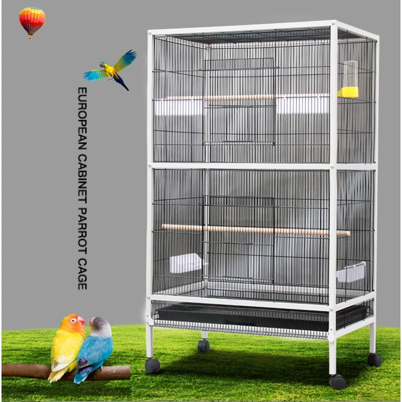 Spacious Large Bird Cage with Rolling Stand – Ideal for Parrots
