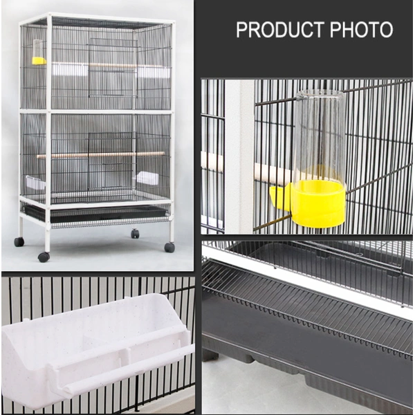 Spacious Large Bird Cage with Rolling Stand – Ideal for Parrots