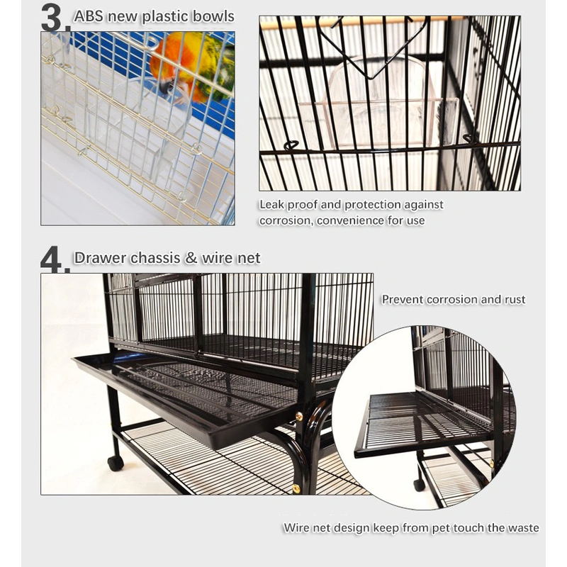 Large Bird Cage with Play Top and Ladder – Spacious and Fun