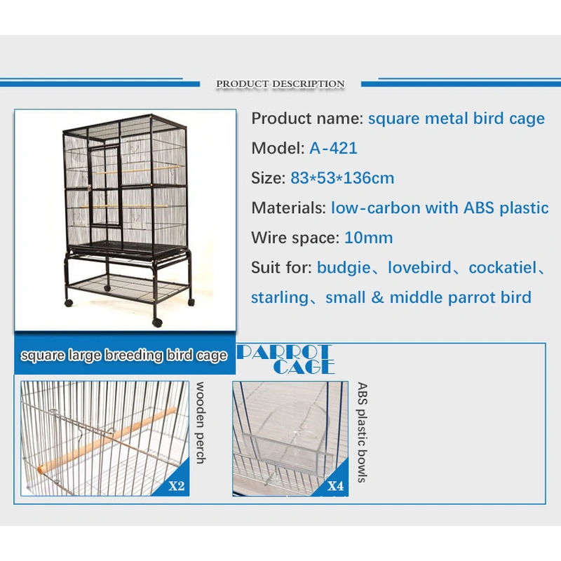 Large Bird Cage with Play Top and Ladder – Spacious and Fun