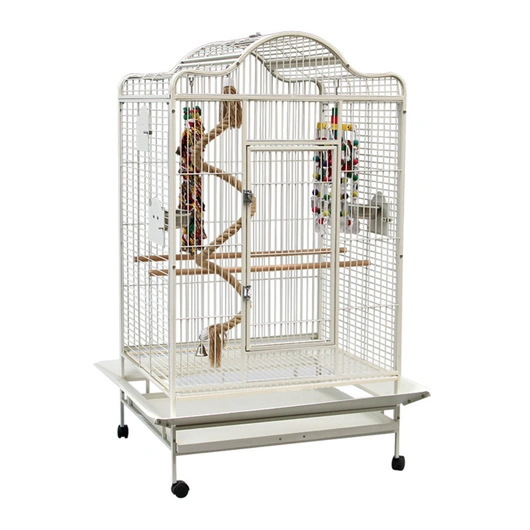 Heavy-Duty Large Bird Cage with Double Doors and Removable Tray