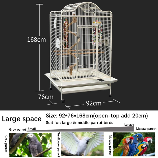 Heavy-Duty Large Bird Cage with Double Doors – Secure and Durable