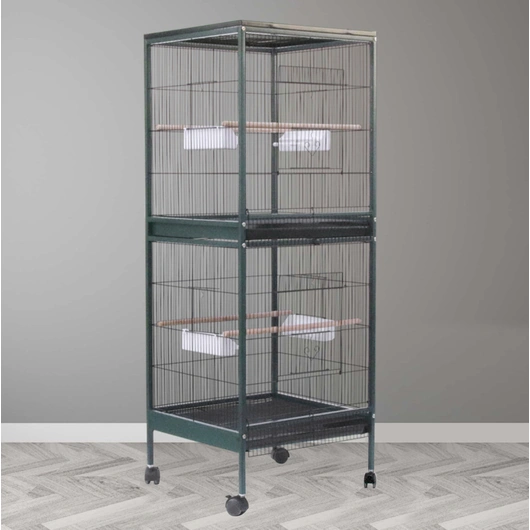 Large Corner Bird Cage with Multi-Level Perches