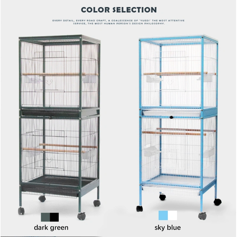 Large Corner Bird Cage with Multi-Level Perches – Space-Saving Design