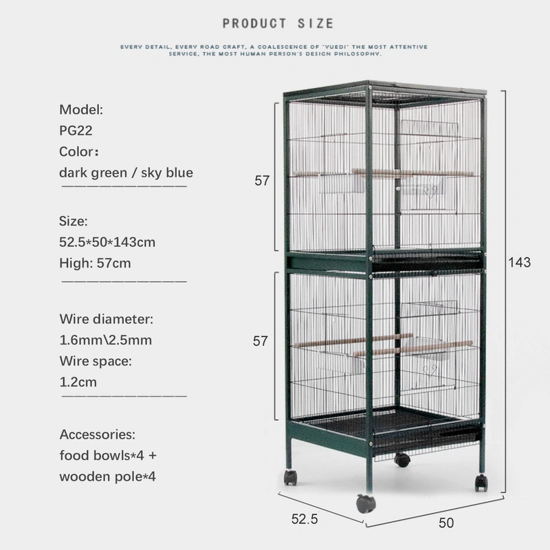 Large Corner Bird Cage with Multi-Level Perches – Space-Saving Design
