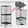 Large Corner Bird Cage with Multi-Level Perches – Space-Saving Design