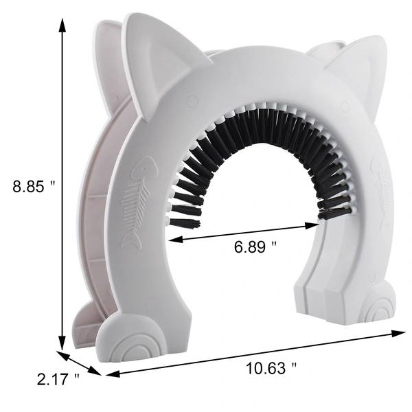 Cat Door with Built-In Brush