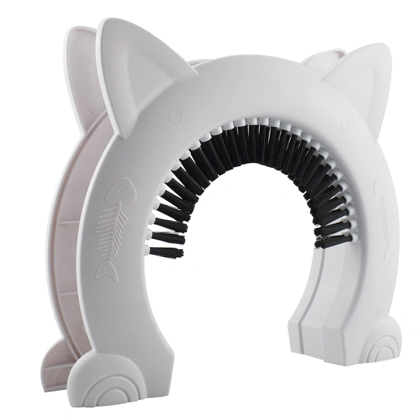 Cat Door with Built-In Brush