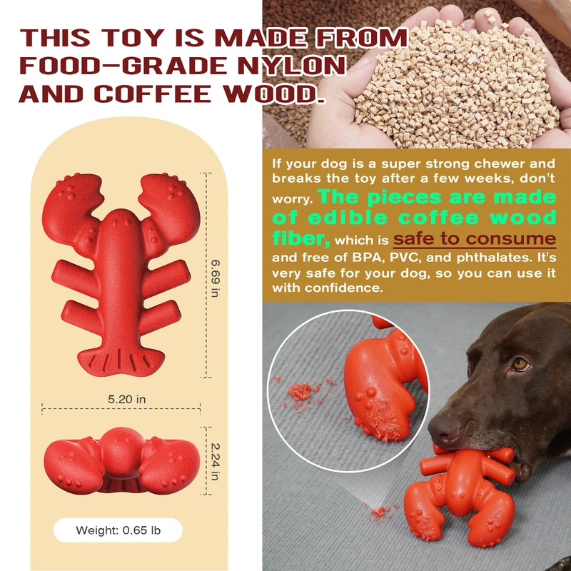 Durable Lobster-Shaped Dog Chew Toy - Boost Dental Health