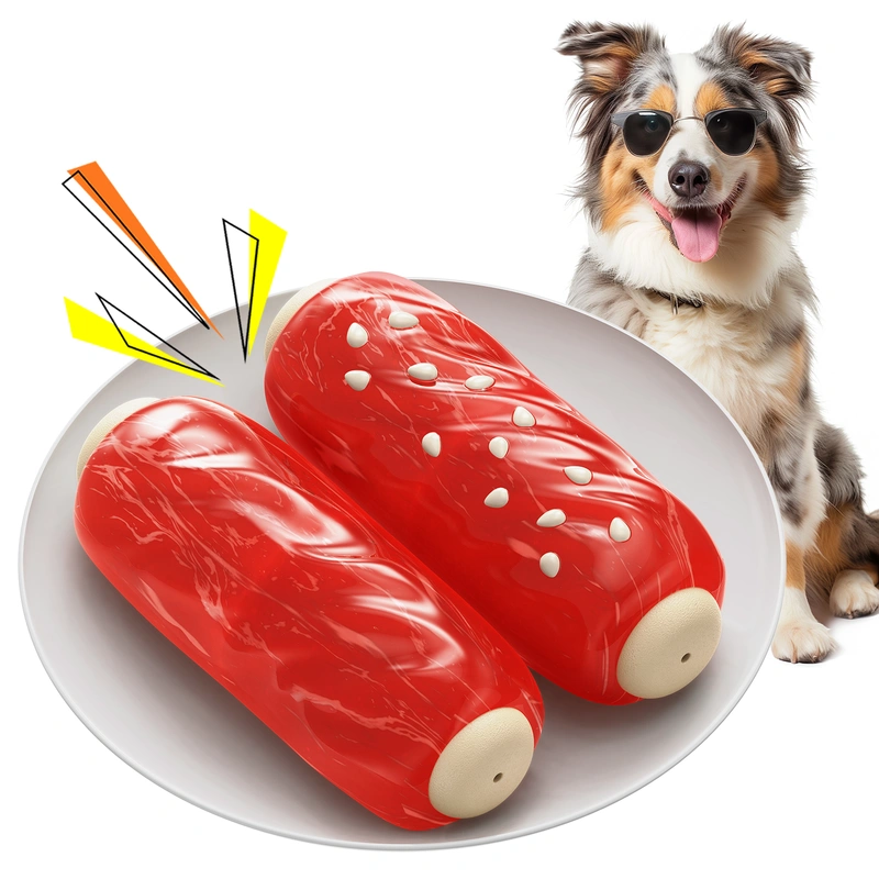 Durable Squeaky Sausage Dog Chew Toy - Keep Your Pup Entertained