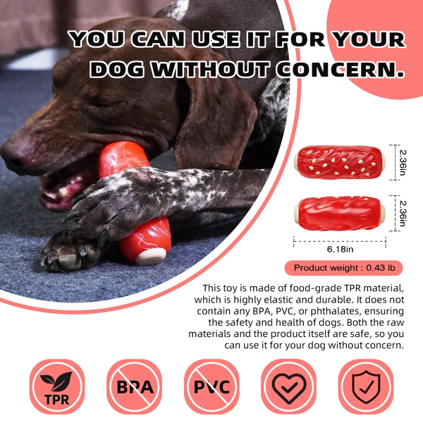 Durable Squeaky Sausage Dog Chew Toy - Keep Your Pup Entertained